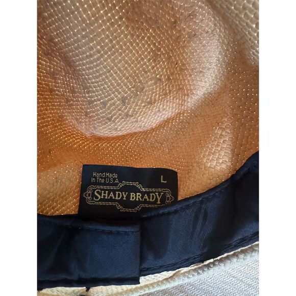 Shady Brady Unisex Cowboy Hat L Beige Western Summer Casual - Picture 8 of 8